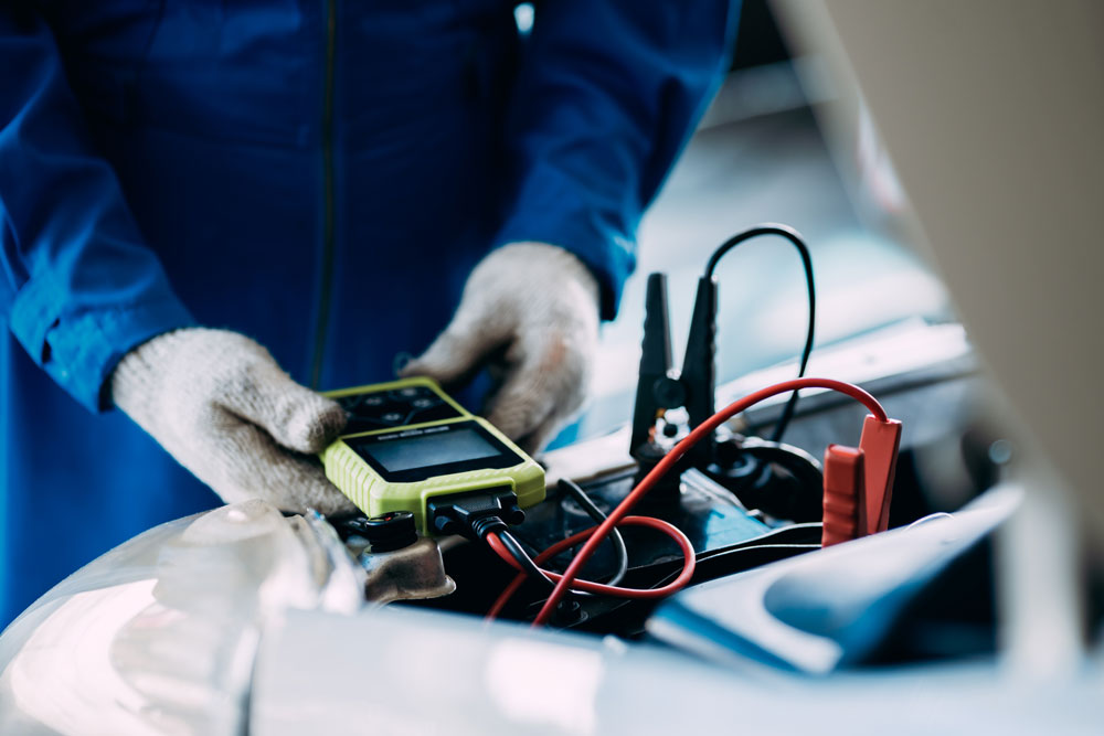 Vehicle diagnostic testing at Wild Rides in Racine, WI