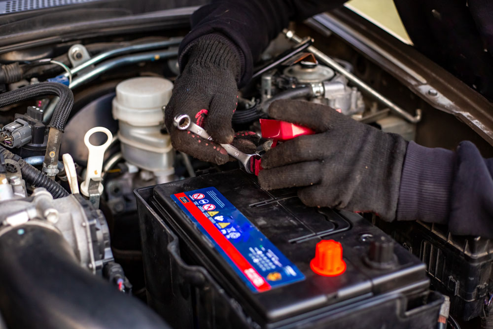 Car battery replacement service at Wild Rides in Racine, WI